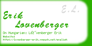 erik lovenberger business card